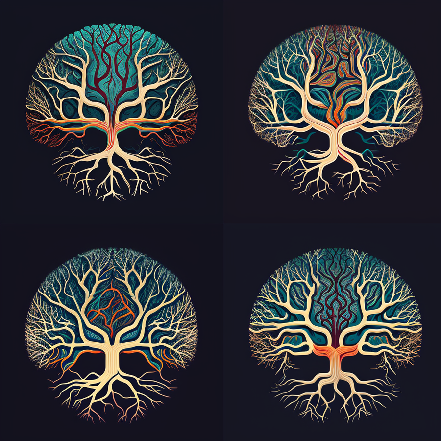 Midjourney Brain Tree logo
